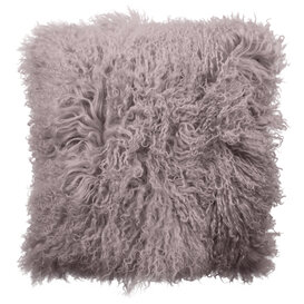 Kissen Tibet Lammfell - Taupe - 45x45CM