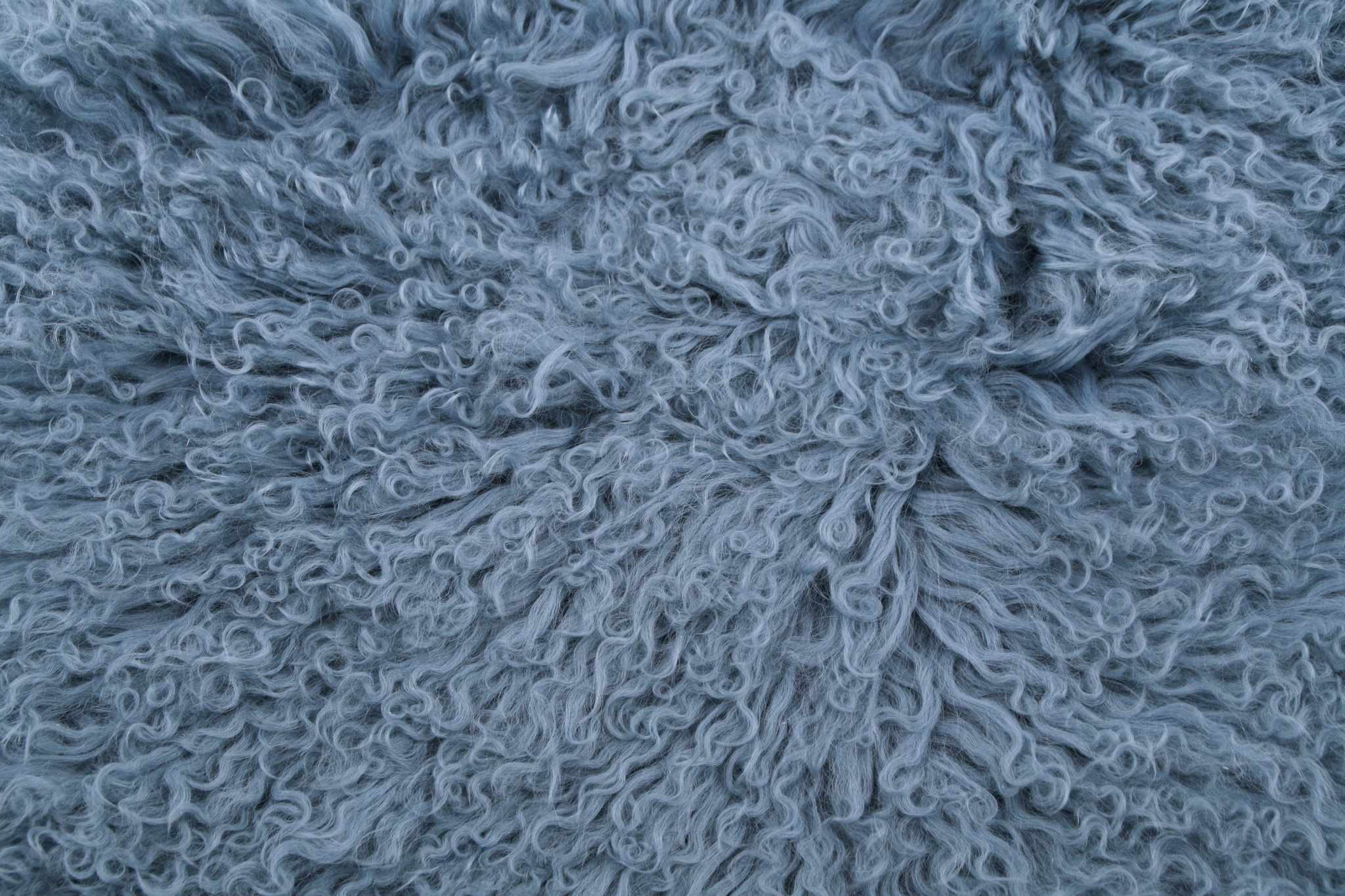 Weiches Alt Blau Kissen vom Tibet Schaffell
