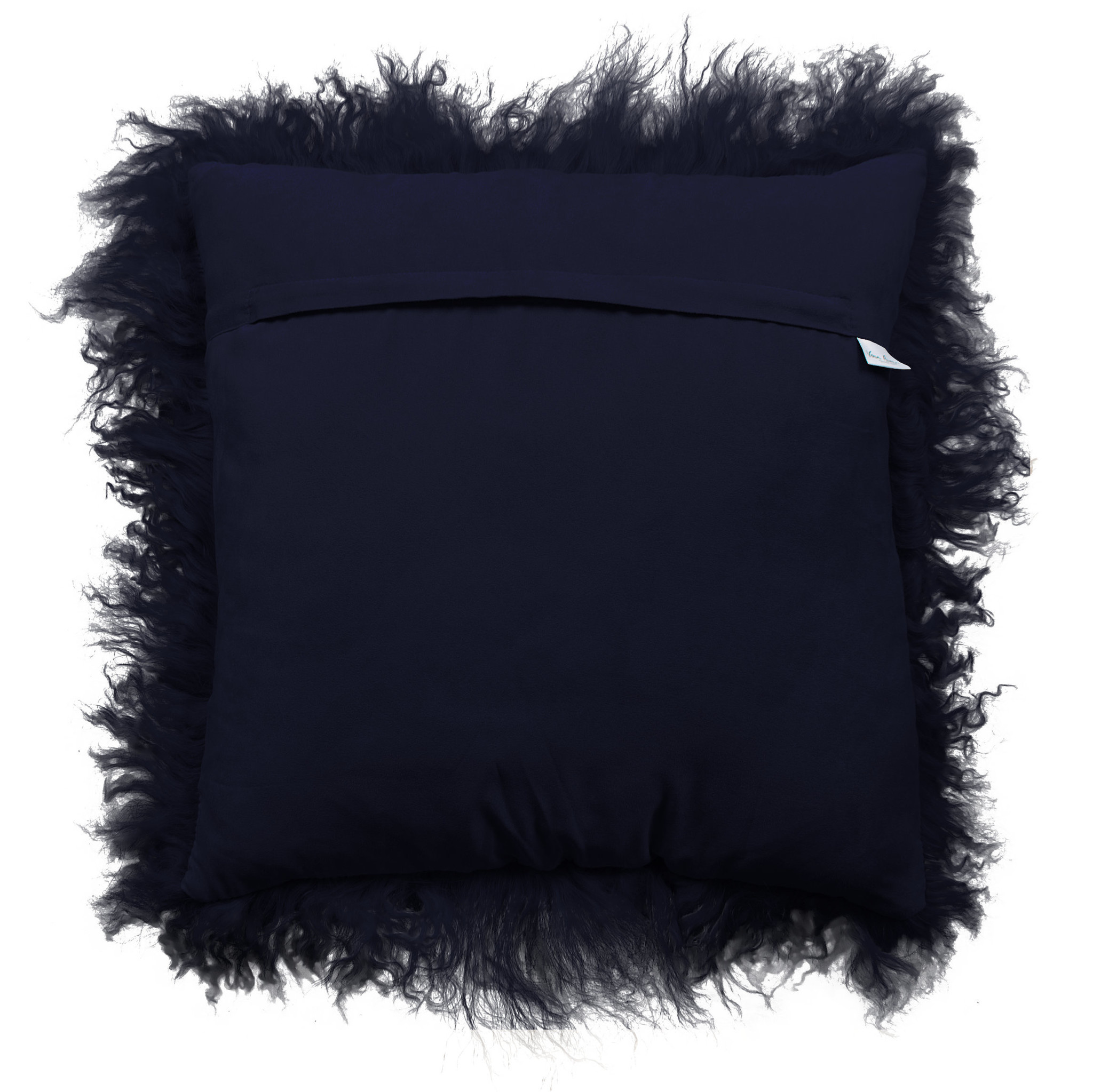 Weiches Navy Blau Kissen vom Tibet Schaffell