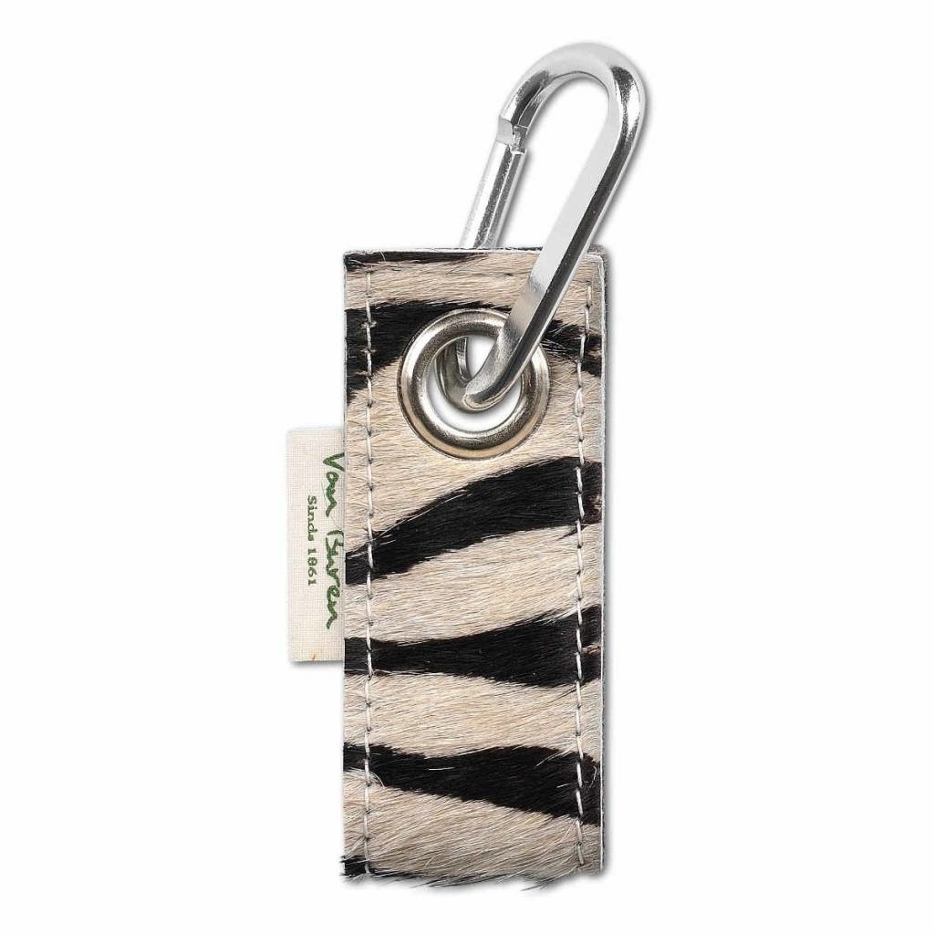 Zebraprint Schlüsselanhänger vom Kuhfell