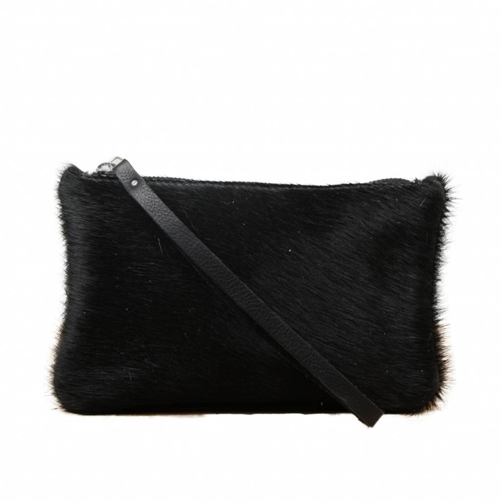 Clutch vom Kuhfell in Schwarz