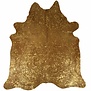 Goldmetallic Kuhfell Teppich
