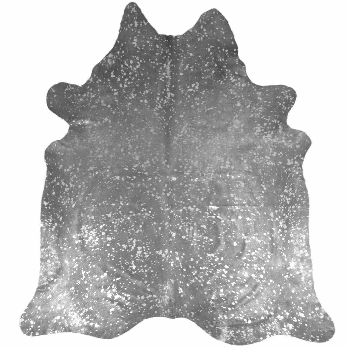Silbermetallic Kuhfell Teppich