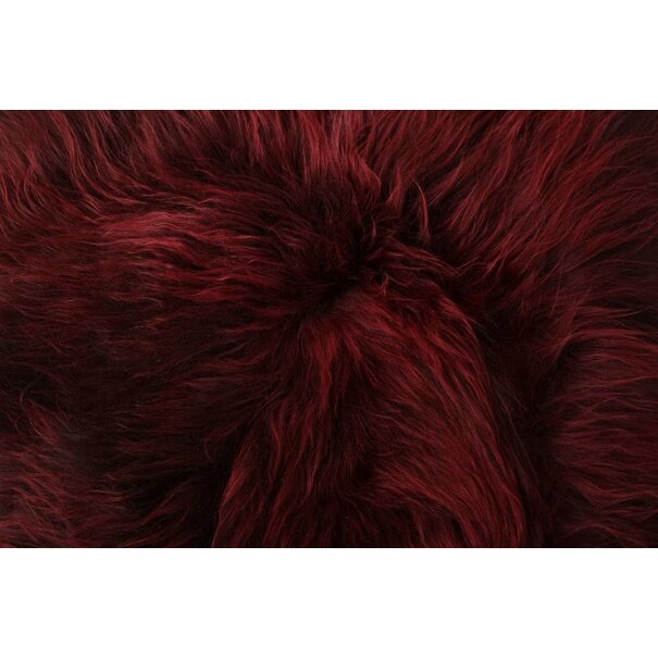 Van Buren seit 1861 Langhaariges Lockig Bordeauxrot Schaffell