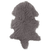Lockig Tibet Schaffell Taupe - Groß (ca. 90-100 cm)