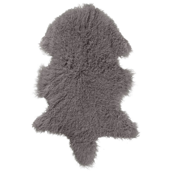 Van Buren seit 1861 Lockig Tibet Schaffell Taupe - Groß (ca. 90-100 cm)