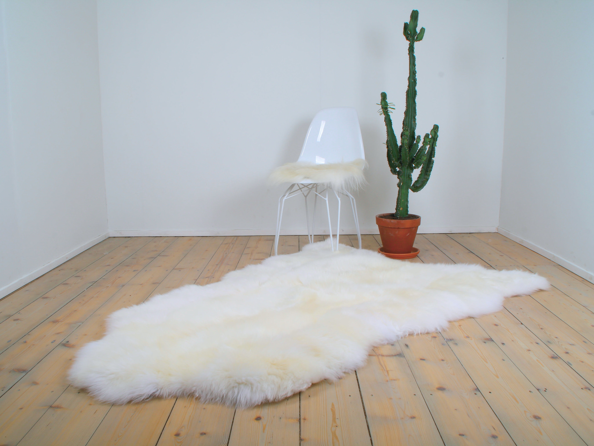 Schaffell Teppich XXXL - Weiß | 180x150CM