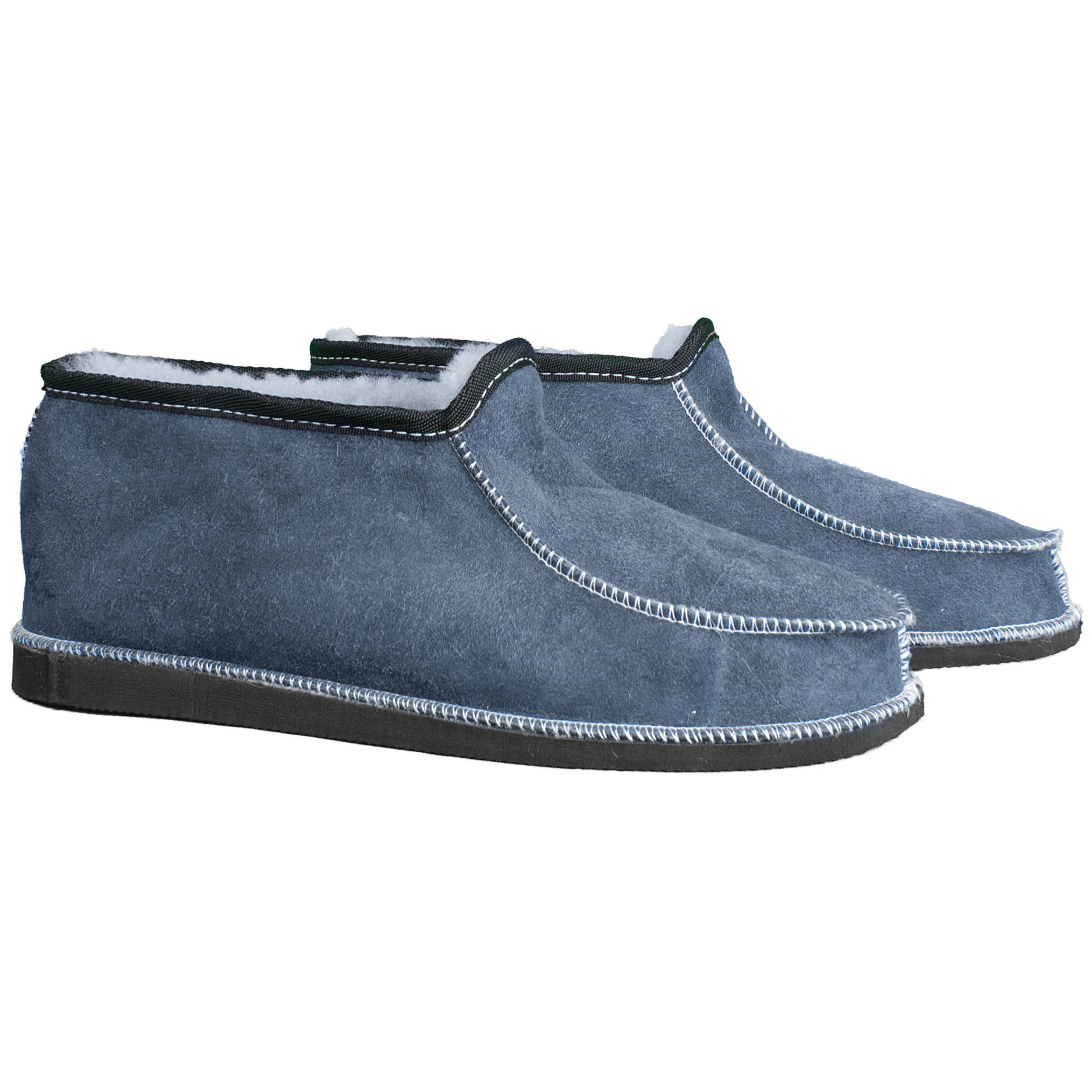 Herren Lammfell Hausschuhe Classic | Größe 36 zum 50 | 2 Farben | Gummisohle