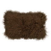 Tibetisches Lammfell Kissen - Karamell - 30x50cm