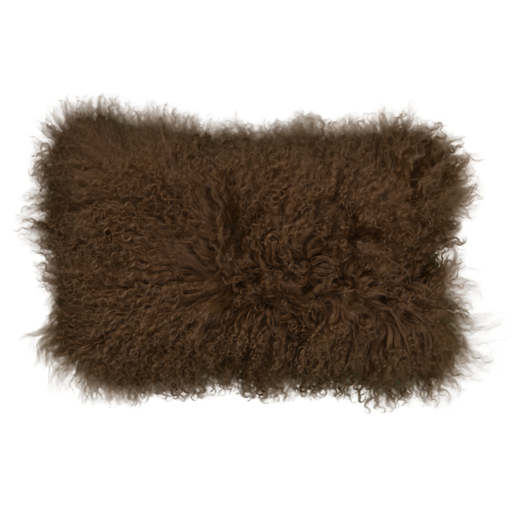 Tibetisches Lammfell Kissen - Karamell - 30x50cm