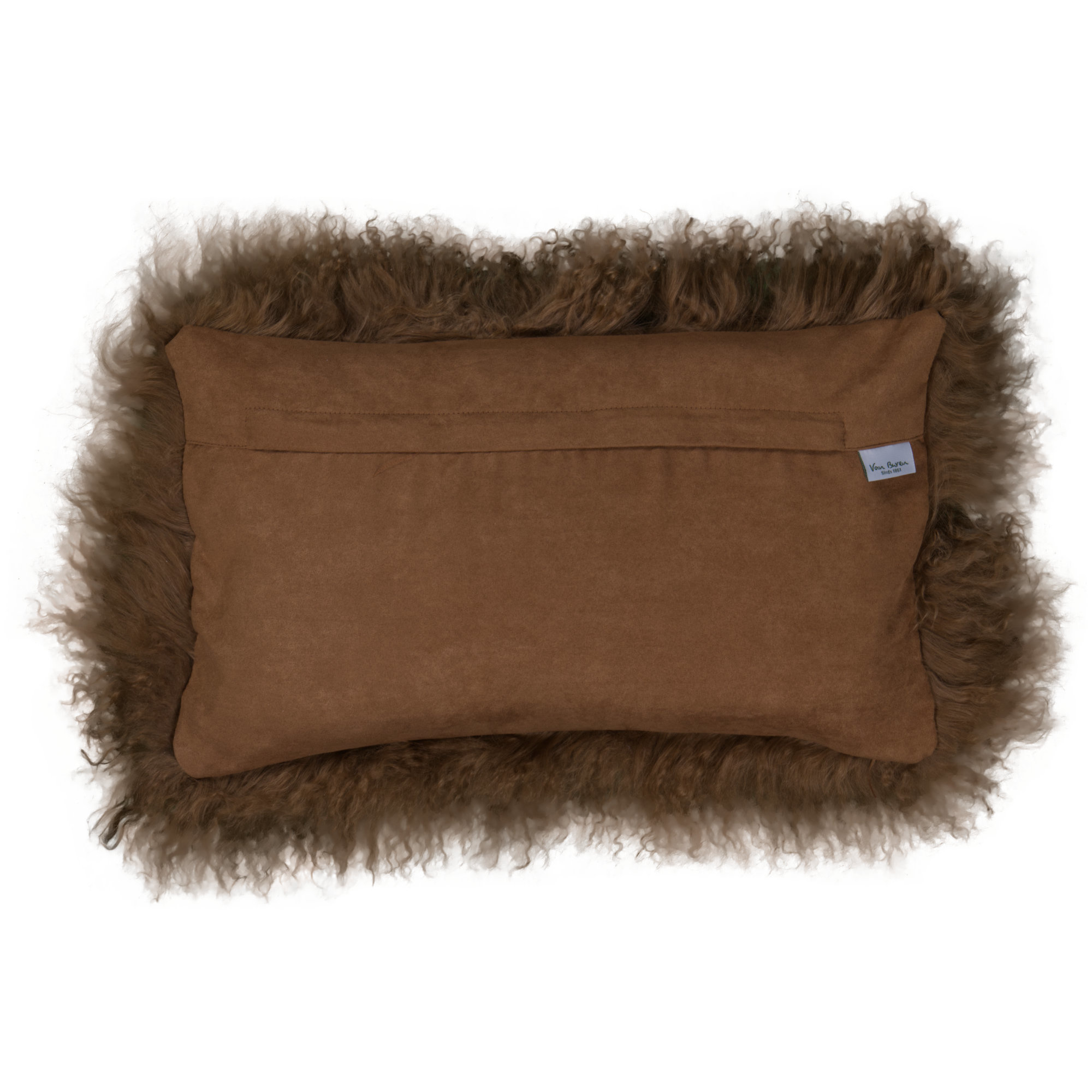 Tibetisches Lammfell Kissen - Karamell - 30x50cm