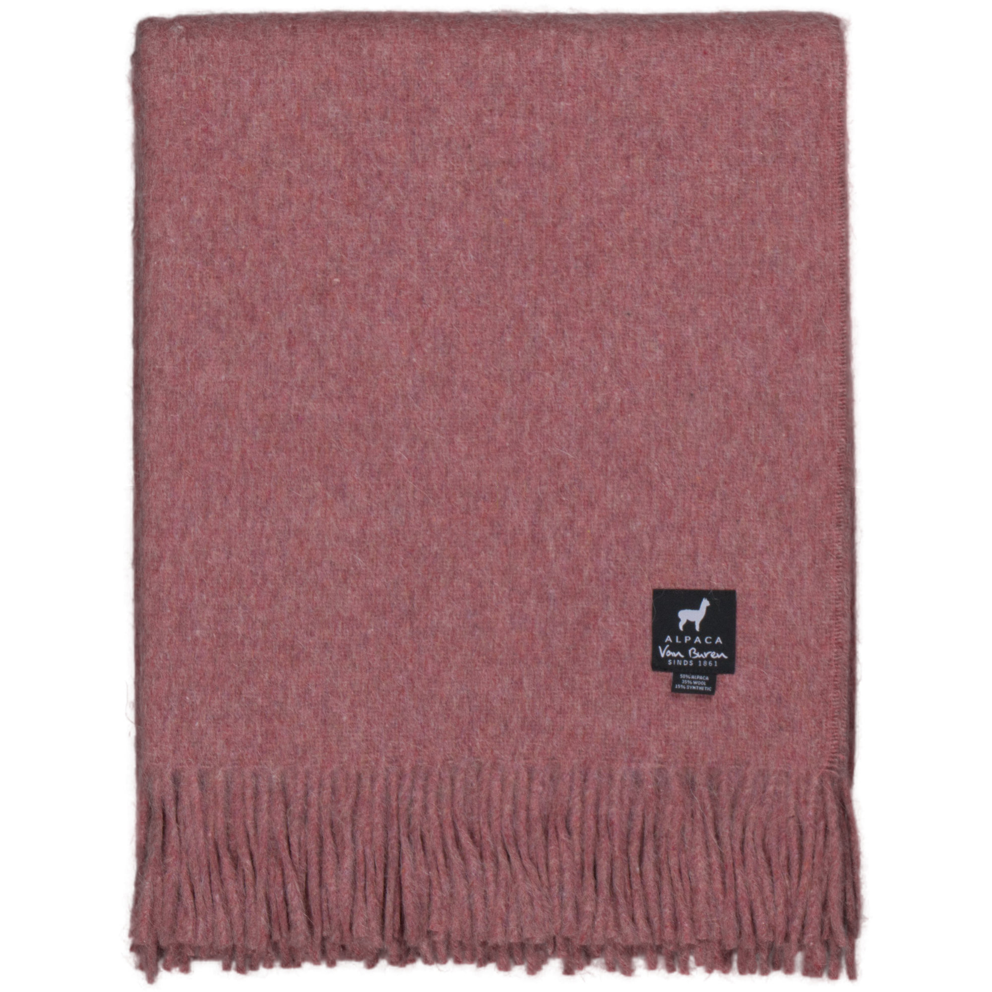 Plaid Alpakawolle in Rosa