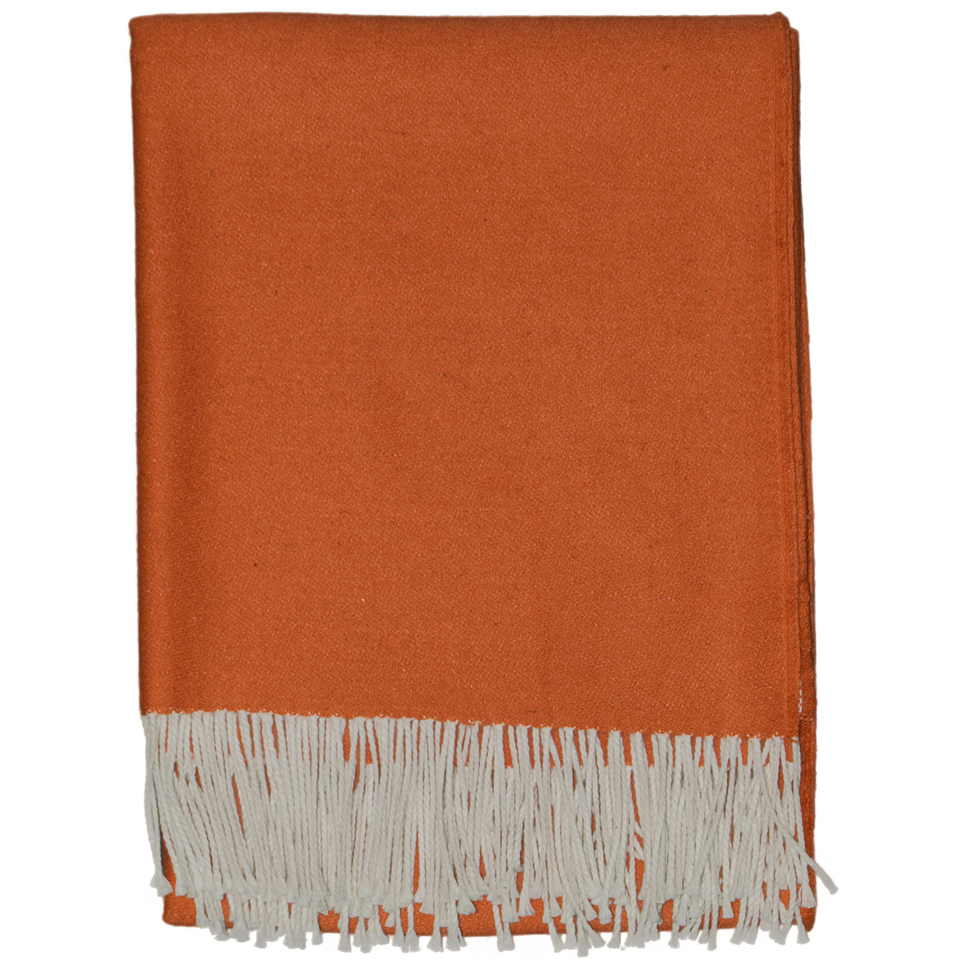 Alpaka Wolle Plaid | Orange | 175x135cm | Leicht