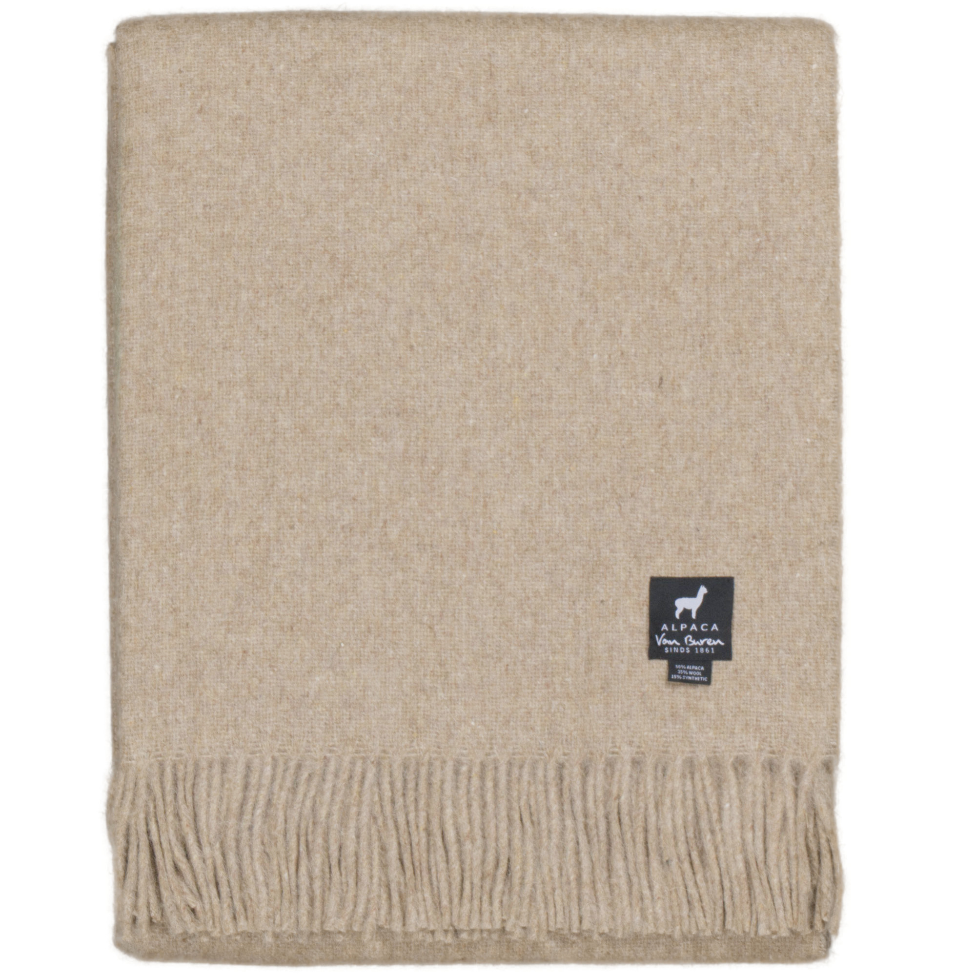 Alpaka Wollplaid - Beige