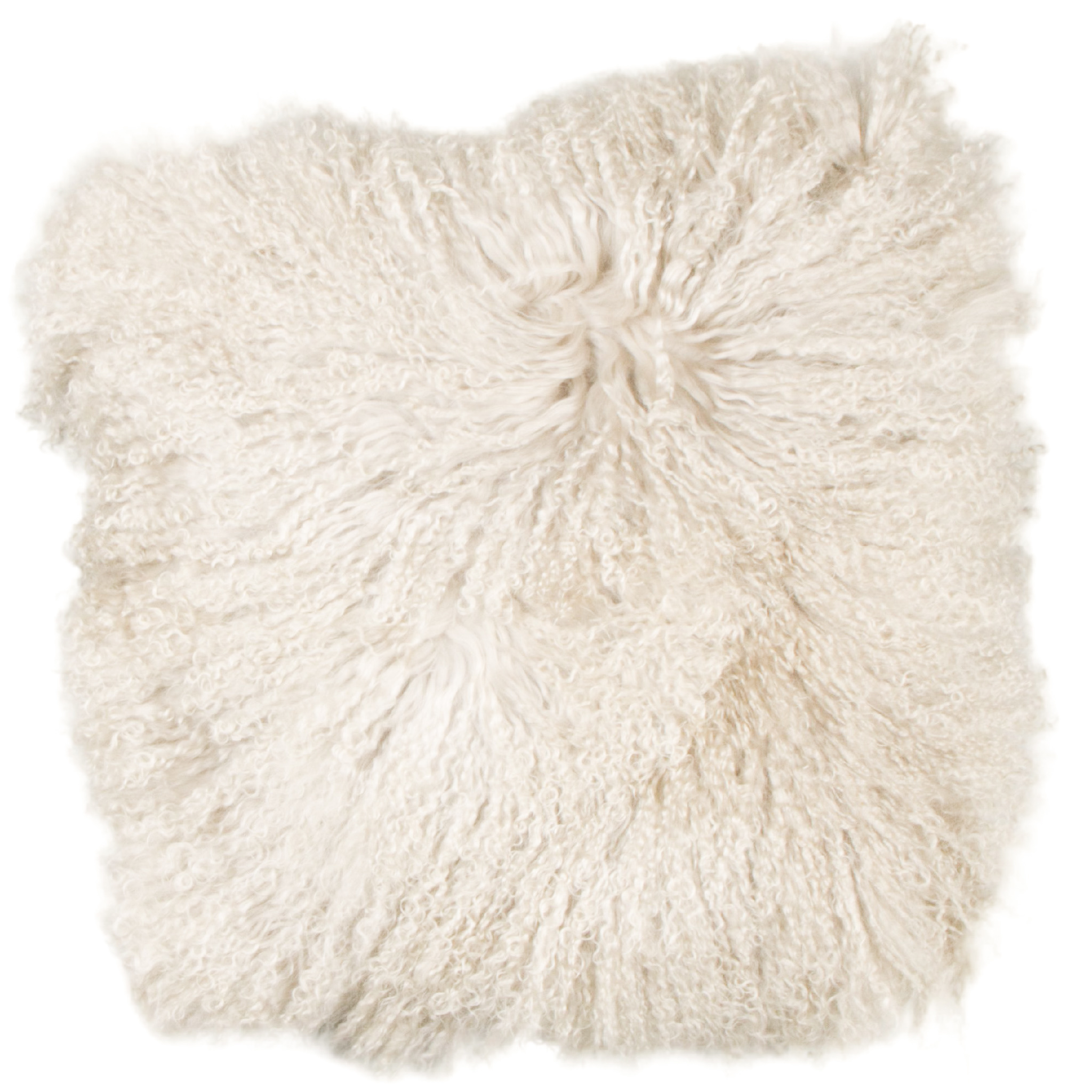 Tibet Schaffell Kissen - Off-White - 45x45cm