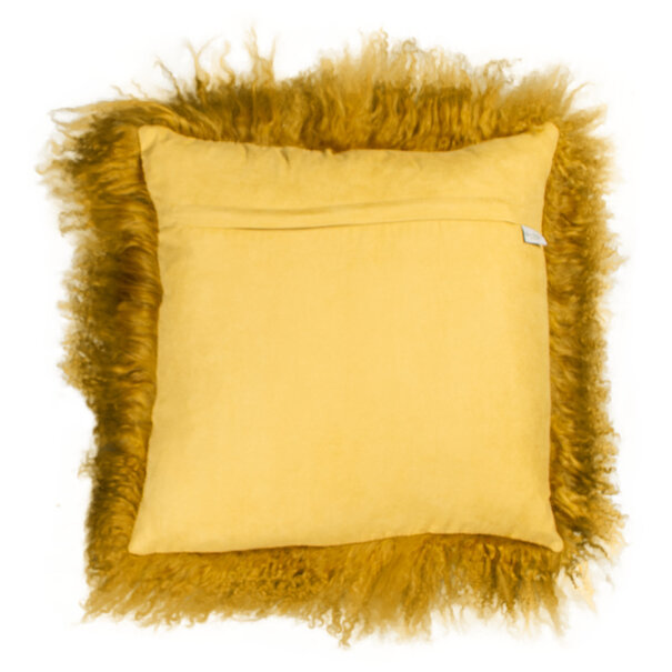Van Buren seit 1861 Tibet Schaffell Kissen - Ocker - 45x45cm