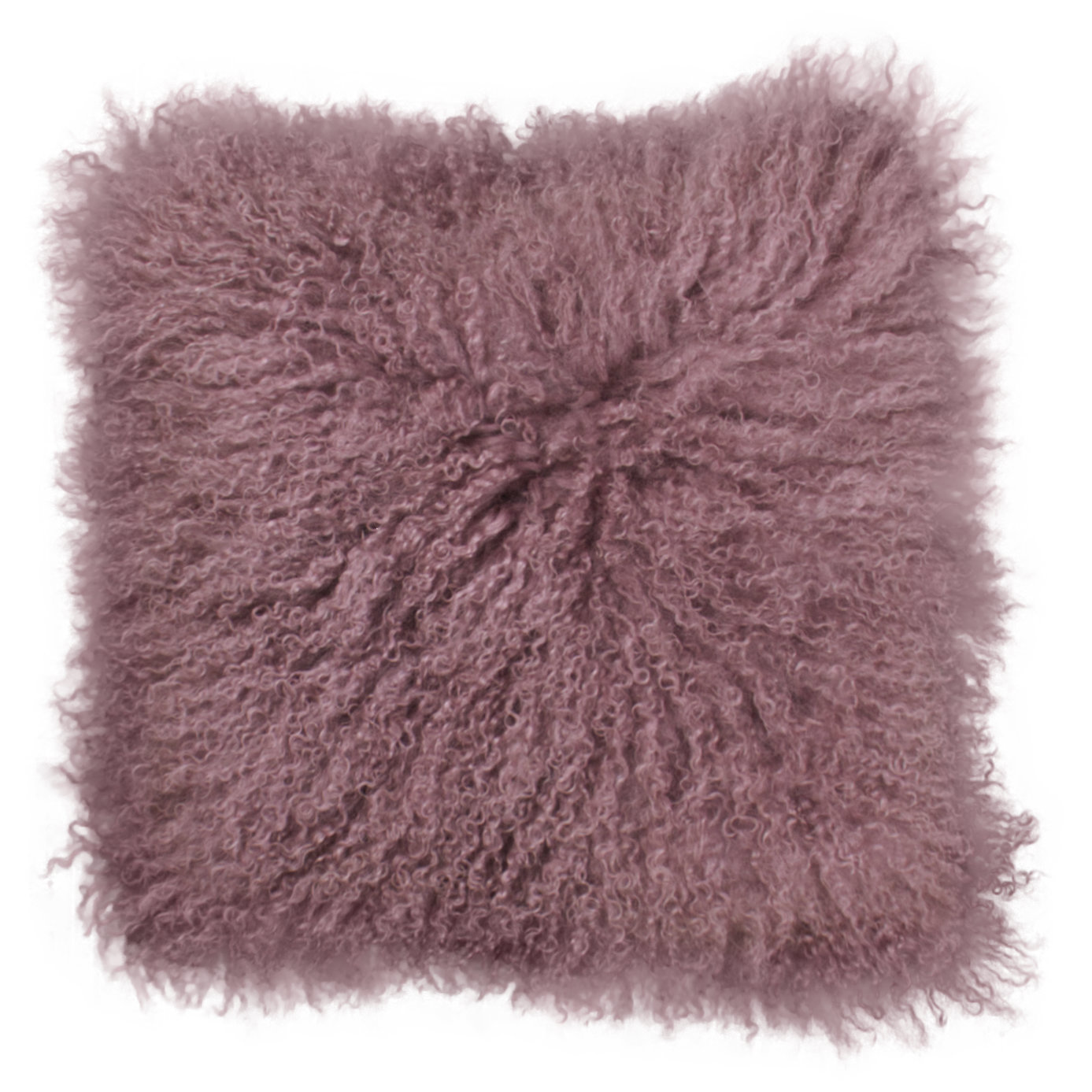 Tibet Schaffell Kissen - Alt Lila - 45x45cm