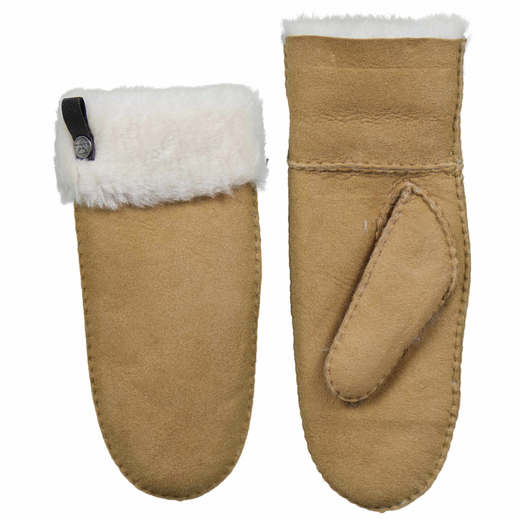 Lammfell Fäustlinge Unisex - Kamel