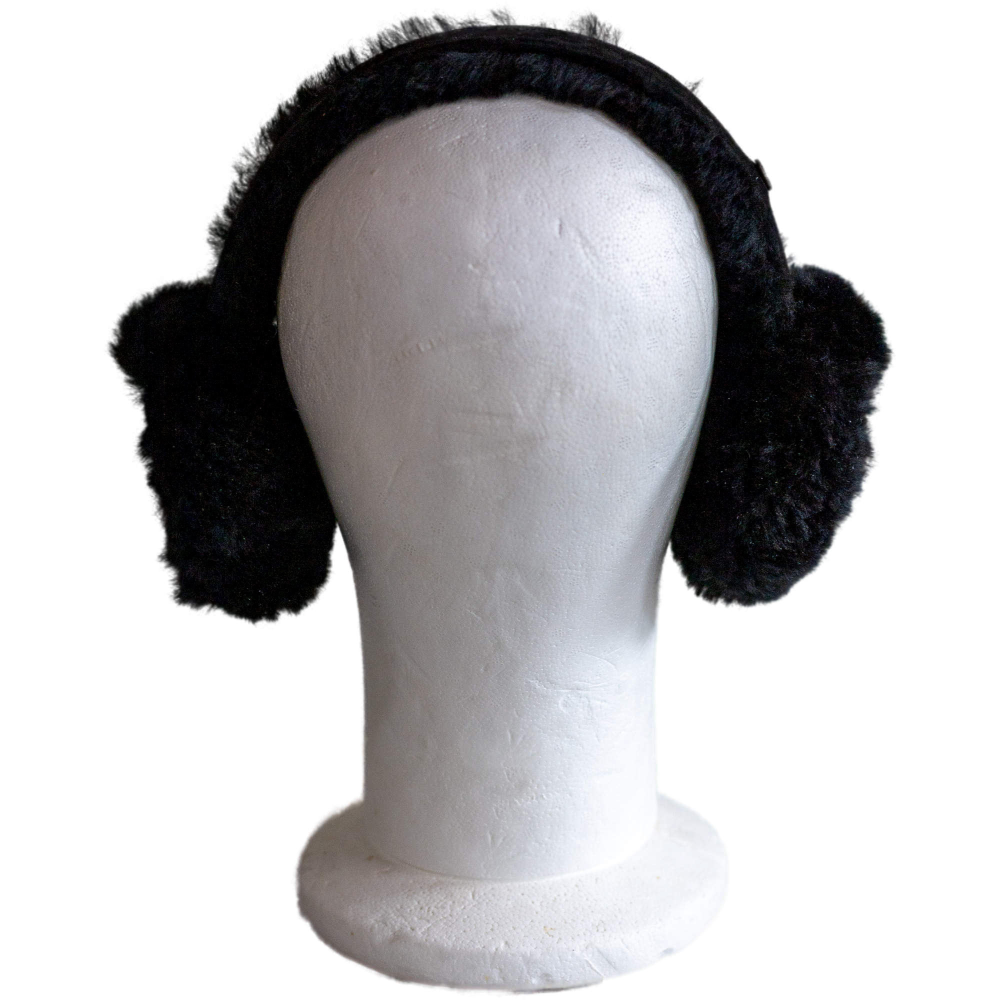 Lammfell Earmuff - Ohrenwärmer im Schwarz