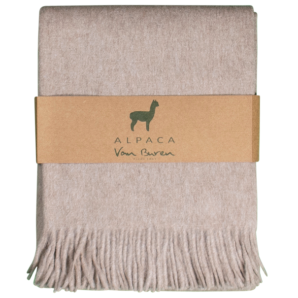 Van Buren seit 1861 Alpaka Wollplaid - Hell Beige