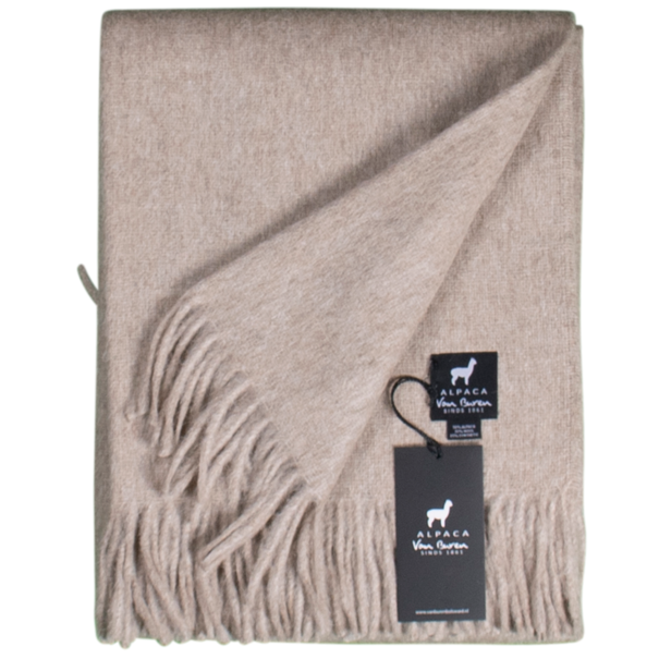 Van Buren seit 1861 Alpaka Wollplaid - Hell Beige