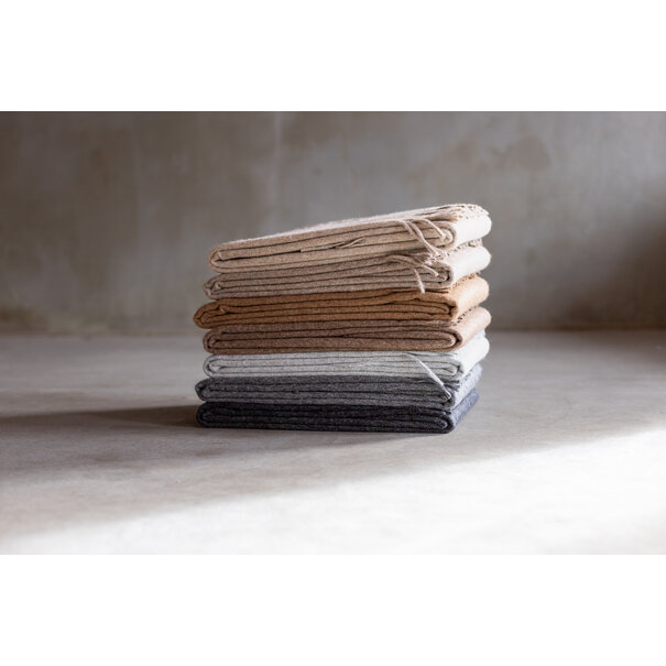 Van Buren seit 1861 Alpaka Wollplaid - Hell Beige