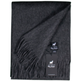 Plaid Alpakawolle in Anthrazit