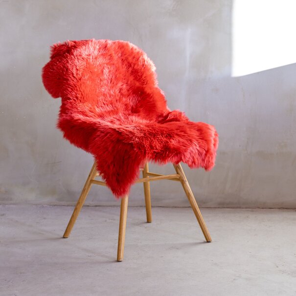 Van Buren seit 1861 Neuseeländisches Schaffell - Hellrot - Extra Large (100-110cm)