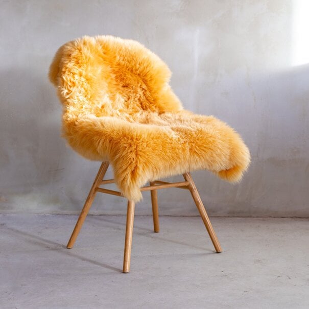 Van Buren seit 1861 Neuseeländisches Schaffell - Ockergelb - Extra Large (100-110cm)