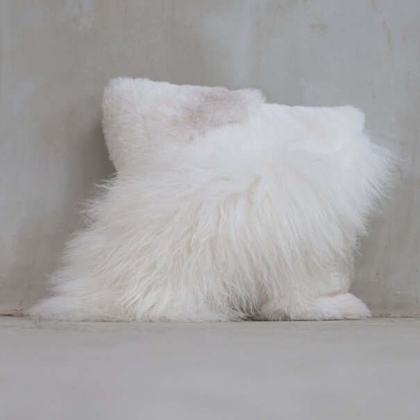 Van Buren seit 1861  Melange-Schaffellkissen – 50 x 50 cm