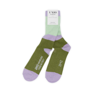 Wollsocken - Glitzer Grün/Lavendel