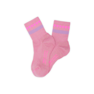 Niedrige Glitzersocken - Herzen rosa