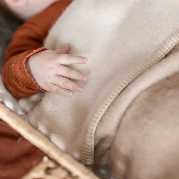 van Buren Babydecke aus Alpakawolle - Grau