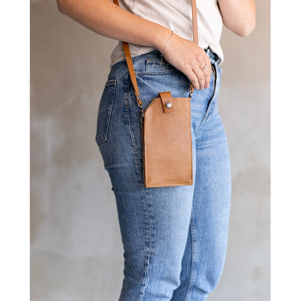 Van Buren seit 1861 Telefontasche - Cognac leder