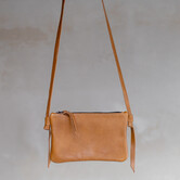 Crossbody clutch - Cognac leder