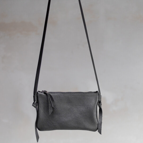 Van Buren seit 1861 Crossbody clutch - Schwarzes Leder