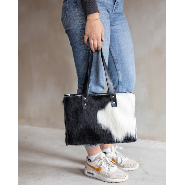 Van Buren seit 1861 Handtasche - Schwarz und Weiß