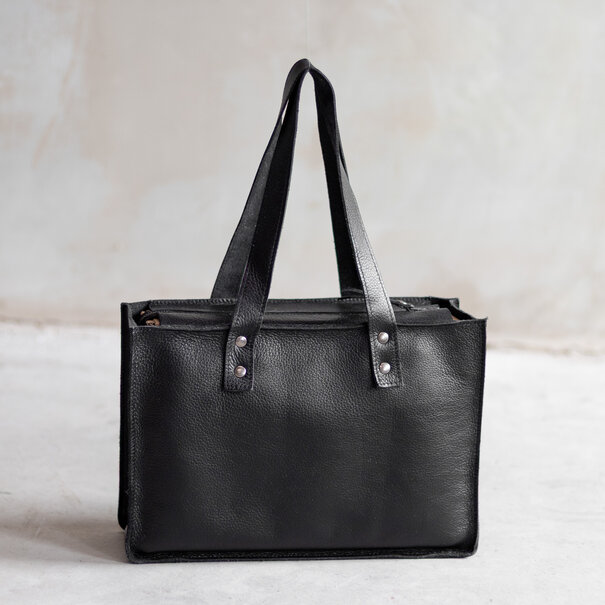 Van Buren seit 1861 Handtasche - Zwart leder