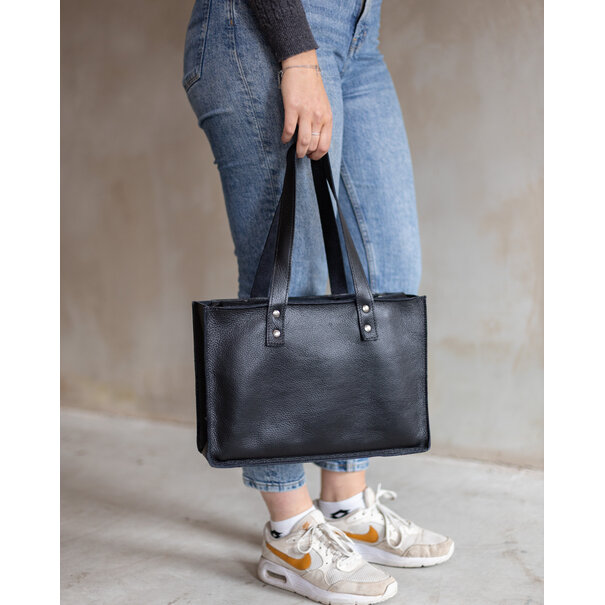 Van Buren seit 1861 Handtasche - Zwart leder