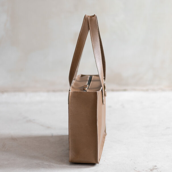 Van Buren seit 1861 Handtasche - Zand leder