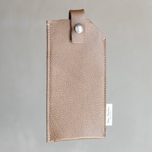 Brillenetui - Zand leder