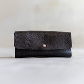 Brillenetui Magnet - Schwarzes Leder