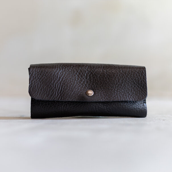 Van Buren seit 1861 Brillenetui Magnet - Schwarzes Leder