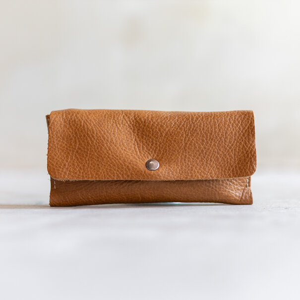 Van Buren seit 1861 Brillenetui Magnet - Cognacfarbenes Leder