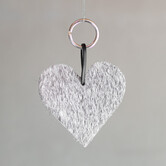 Schlüsselanhänger Herz - Grau