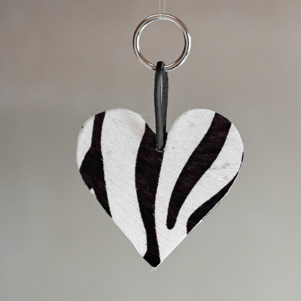 Van Buren seit 1861 Schlüsselanhänger Herz - Zebra