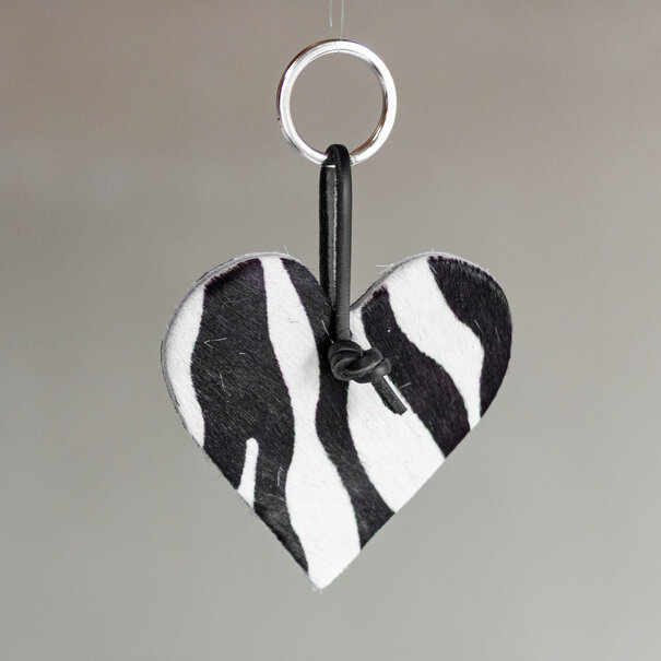 Van Buren seit 1861 Schlüsselanhänger Herz - Zebra