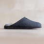 Herren Lammfell Hausschuhe - Slipper - Kamel/grau