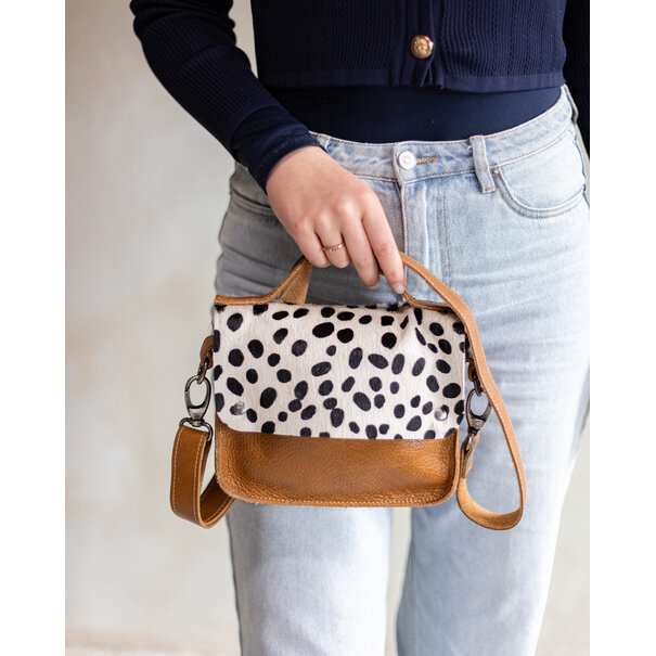 Van Buren seit 1861 Tasche Maren - Cognac/Dalmatiner front