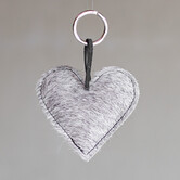 Schlüsselanhänger Herz gefüllt - Grau